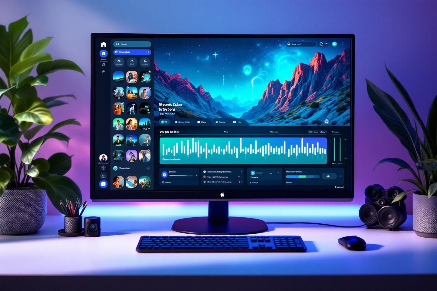 Écran de bureau affichant une interface audio et une forme d’onde.
